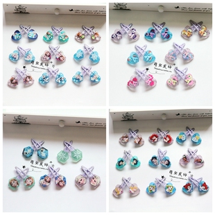 韩版儿童发饰公主冰雪奇缘发夹后面螺丝固定刘海夹子发卡边夹头饰