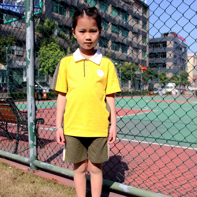 Dongguan Zhangmutou town student clothing yellow pupil school uniform Summer wear suit T-shirt shorts trousers suitin the Children/Baby/Family fitted , Uniforms/Custom uniforms  category - from Buy2taobao.com to provide professional Taobao agent buy service