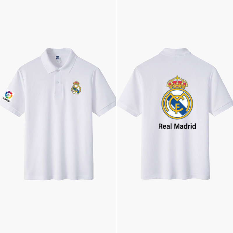 REAL MADRID FOOTBALL LA LIGA REAL MADRID TEAM JERSEY REAL MADRIDPOLO SHIRT LAPEL T-SHIRT SHORT SLEEVE JUNIORS