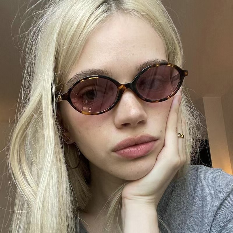 杰特9432张元英同款椭圆小框墨镜复古韩系素颜防蓝光眼镜可配近视