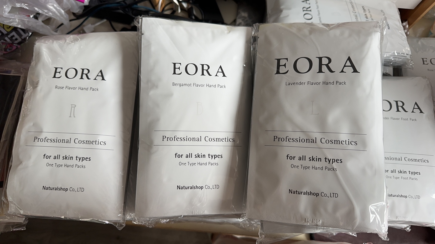 【国内现货】日本正品美容展EORA手膜足膜玫瑰薰衣草柠檬保湿软嫩