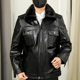 真皮皮衣外套男头层牛皮保安服秋冬物业防寒制式 保暖大衣冬