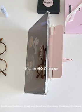 odd「蔷薇花粉#~赫本花园」ipad 无笔槽PC硬壳/pro11/2025/a16/11代/air5翻盖搭扣Y＋3折10.2/9横竖支撑MINI7