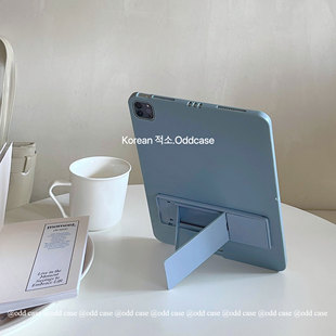 耐脏色系」单后壳支架ipad平板保护套air6 10.9 10代 mini全包软壳A16 11寸pro13苹果10.2 odd「海盐乌蓝色