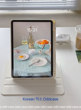 odd 「小清新奶油白」ipad壳 韩国ins 2024/air6 11寸 pro13/10代旋转壳10.9寸/10.2/5/9.7亚克力带笔槽mini6