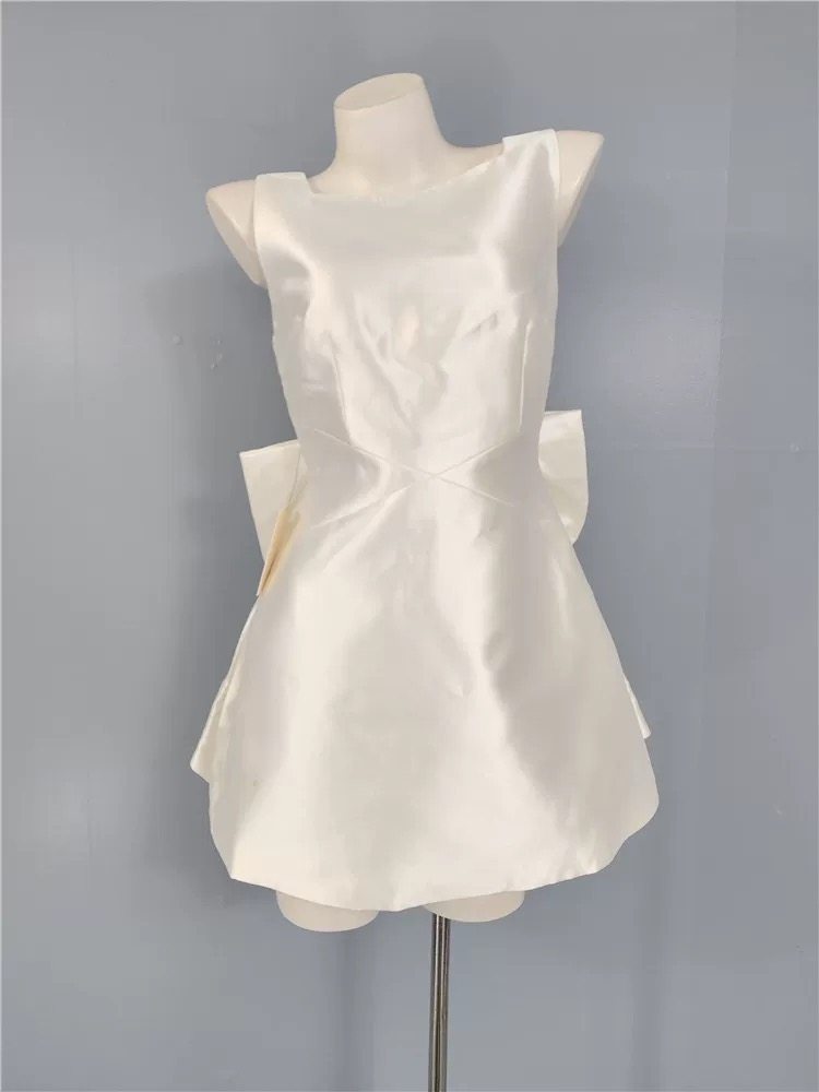 外贸2026夏季新款性感蝴蝶结轻奢露背晚会订婚生日派对礼服连衣裙