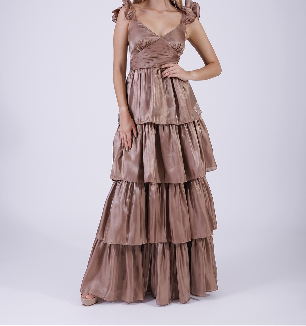 外贸单IN家个性时尚高品质法式复古宫廷风收腰显瘦百搭蛋糕连衣裙