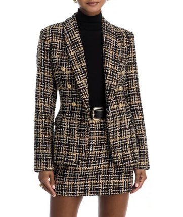 外贸单春季小香风名媛女秋季修身显瘦包臀短裙通勤OL是西装外套装