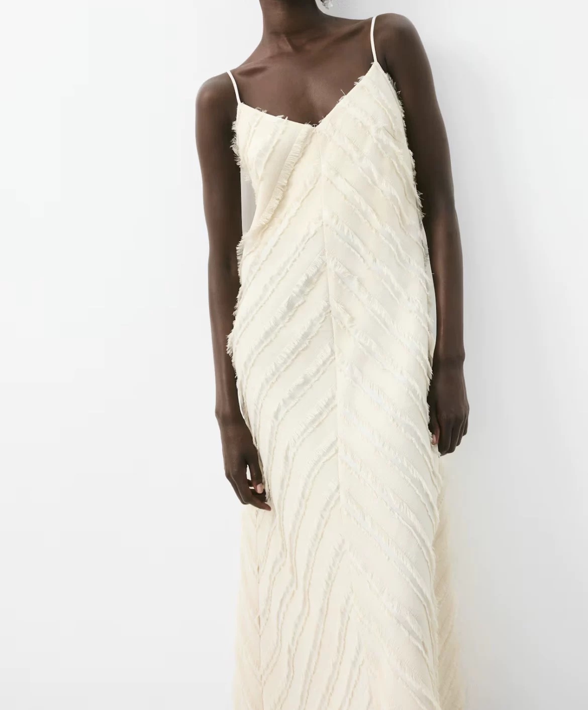 外贸单H家高品质重工御姐修身显瘦吊带流苏复杂气场十足连衣裙女