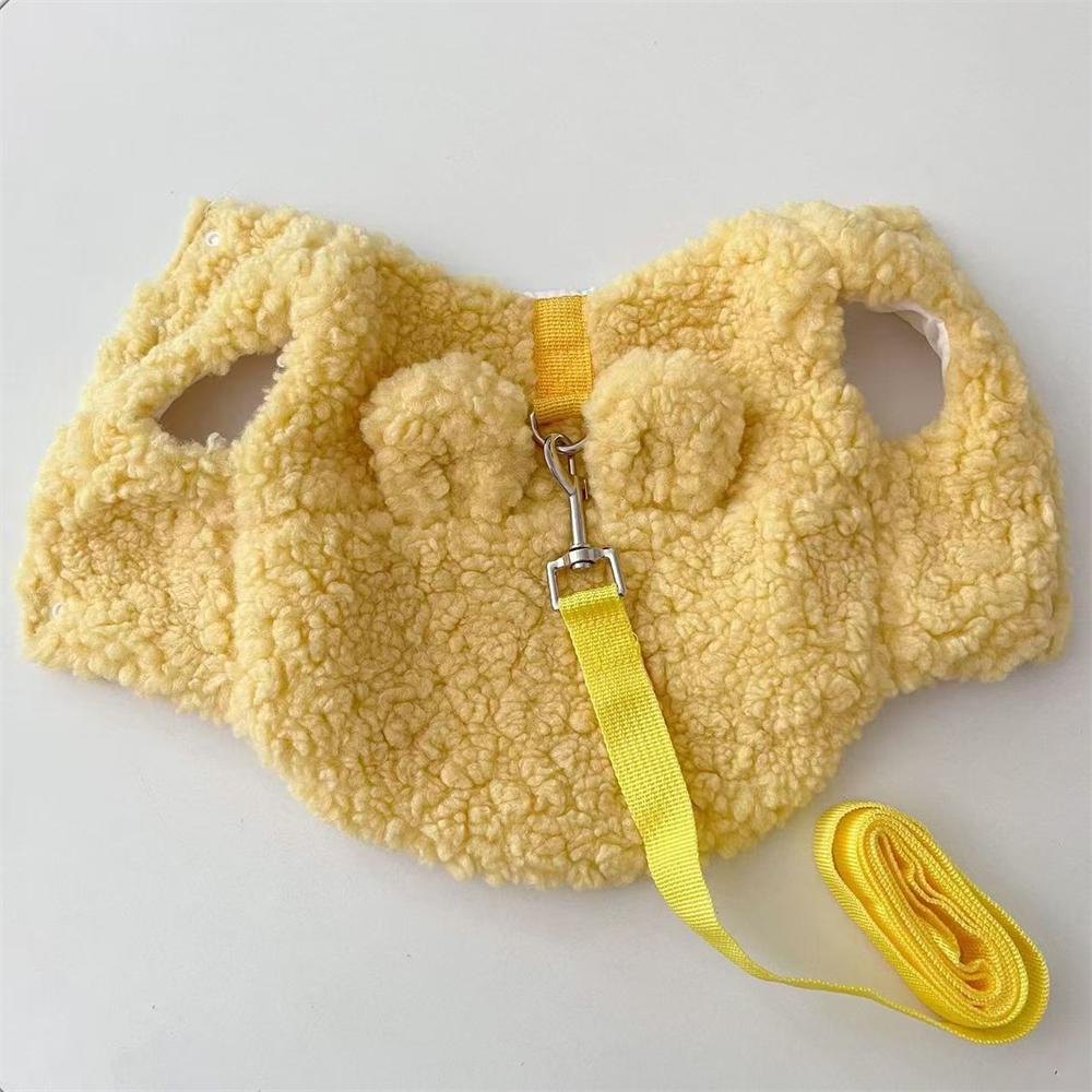 泰迪比熊冬装带拉环绒背心幼犬