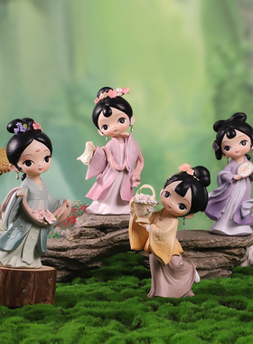 麻雀树脂装饰古风桌面手绘摆件