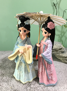 汉服房间装饰品个性可爱小摆件