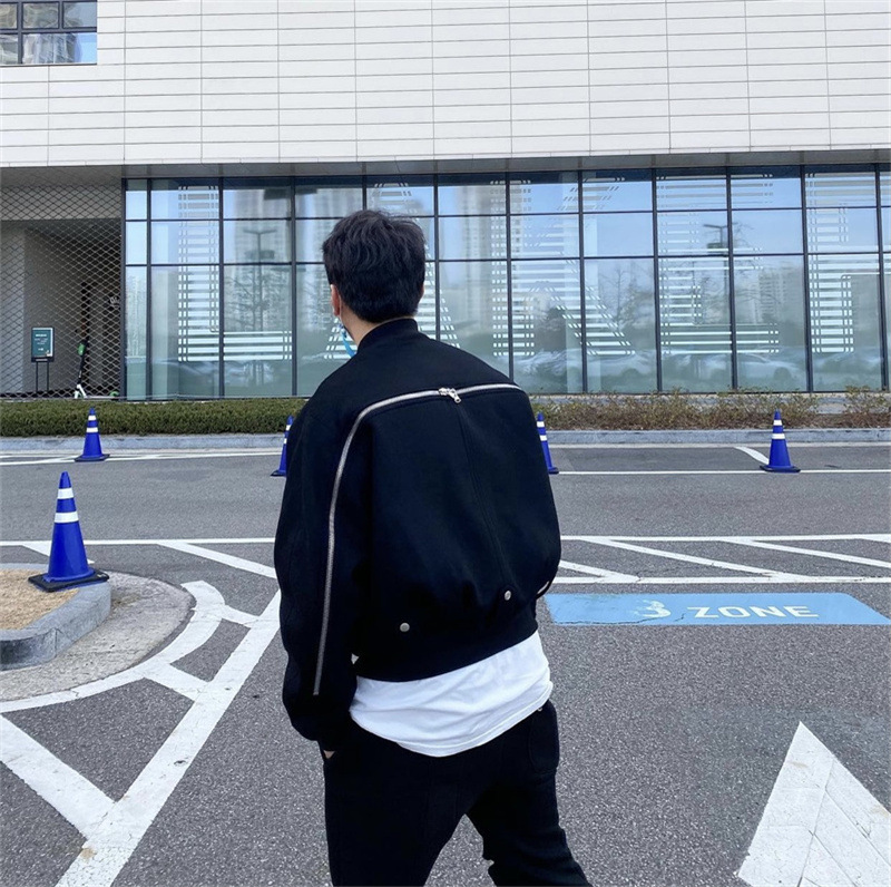 GRAILZ秋冬宽松后背拉链夹克