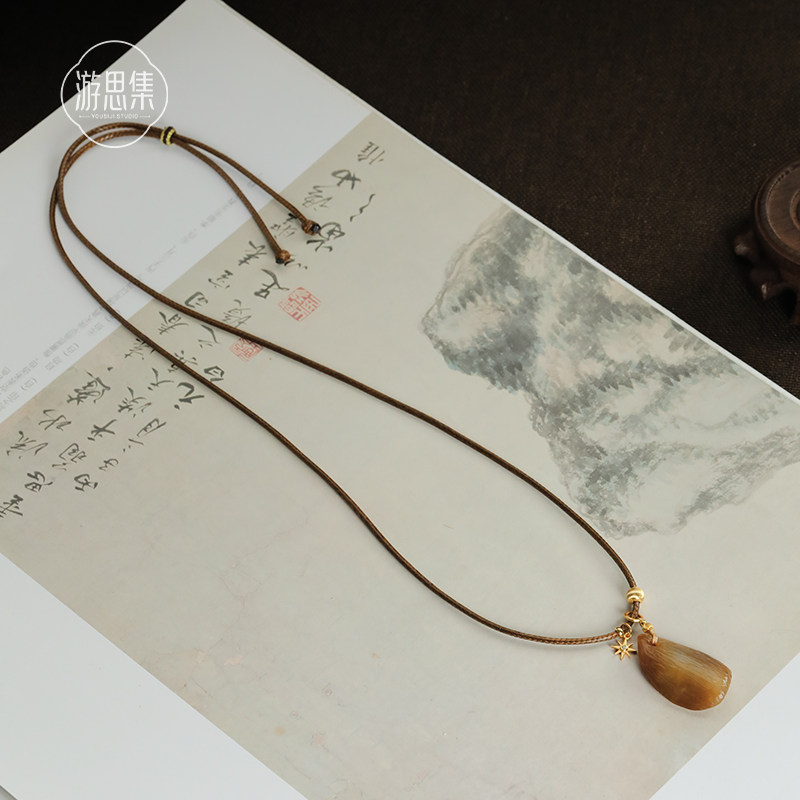 【从前慢项链】全糖天然和田玉糖料随型吊坠多样性发其一毛衣链