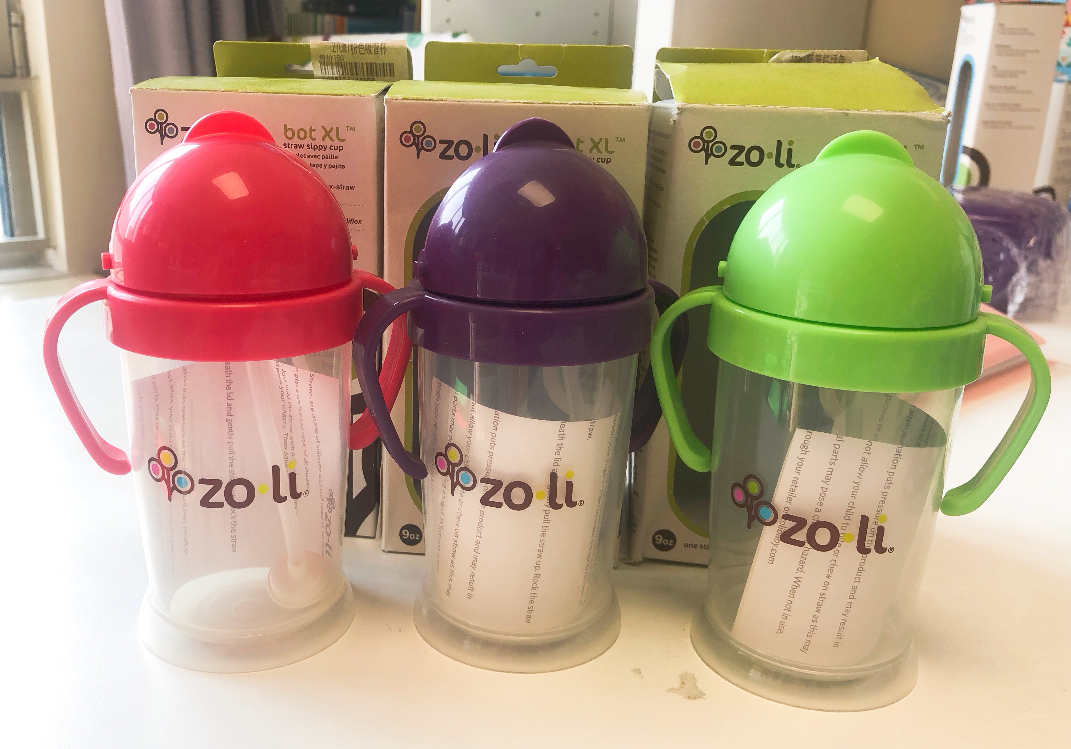 美国zoli吸管杯 学饮杯带手柄 婴儿童防漏吸管水杯  270ml