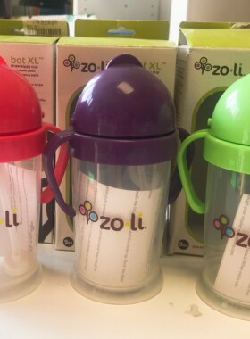 美国zoli吸管杯 学饮杯带手柄 婴儿童防漏吸管水杯  270ml