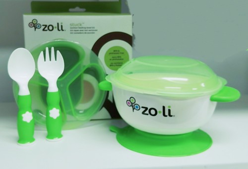 现货美国Zoli可固定吸盘喂养餐具组合套装