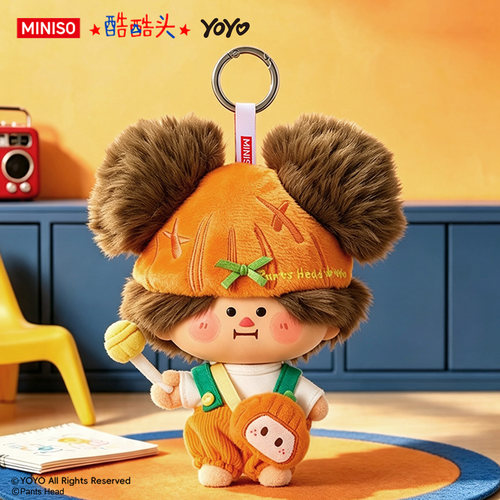 MINISO名创优品内裤头×YOYO联名系列搪胶毛绒吊卡右右酱玩偶摆件