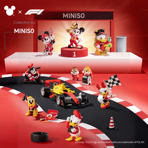 MINISO名创优品迪士尼米奇F1荣耀时刻系列手办盲盒周边摆件可爱女