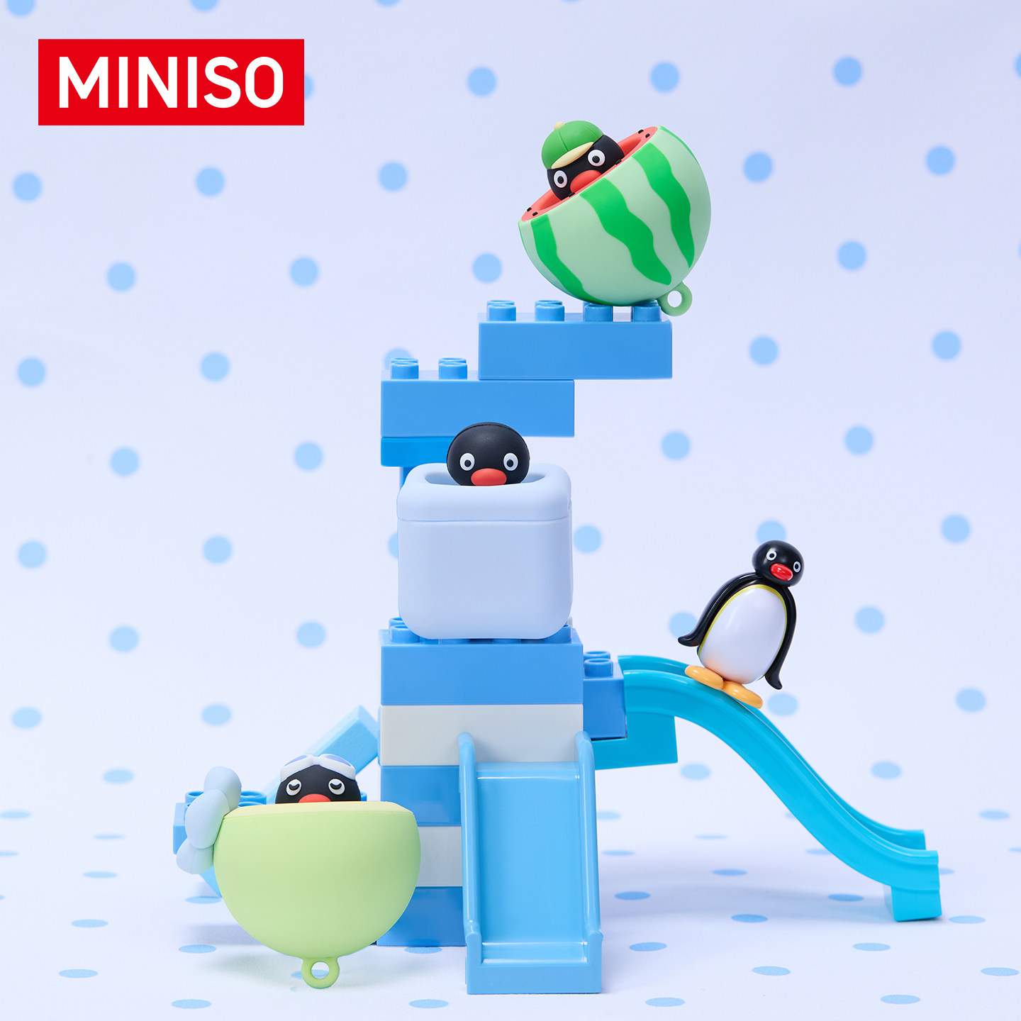 MINISO名创优品PINGU冰酷一夏系列解压捏捏挂件盲盒可爱挂饰礼物图片