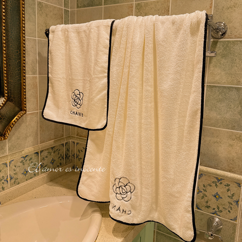 高级感山茶花毛巾女吸水速干