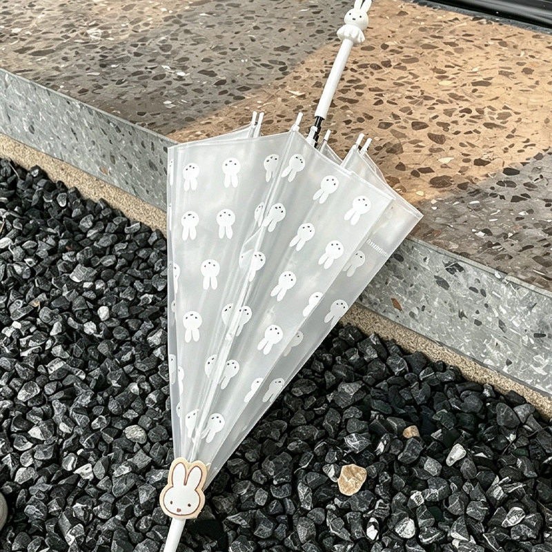 米菲兔透明长柄雨伞加大加固图片