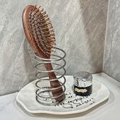 梳子置物架不锈钢牙刷收纳架高级感化妆刷收纳筒卫生间浴室洗手台