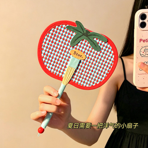 可爱手工编织小蒲扇夏季便携