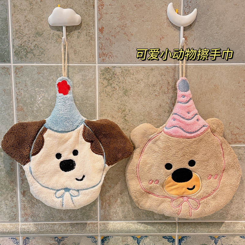 卡通加厚吸水不掉毛抹布擦手巾