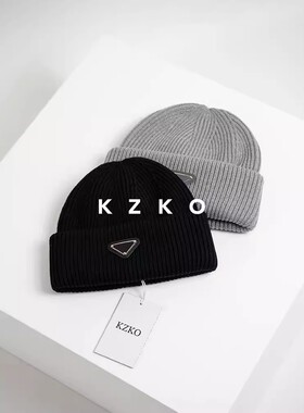 巨好看！强烈推荐！羊绒混纺/三角标冷帽毛线针织帽女加厚版型好