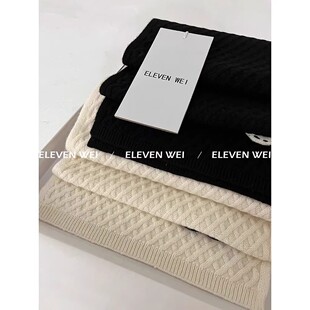 一眼爱上！美到crazy~25s 可可小姐~ 针织羊毛围脖女菱格围巾