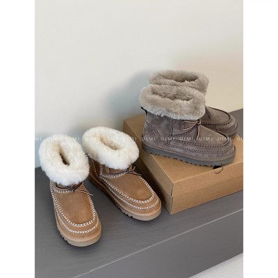 25FW新款羊皮毛一体短靴