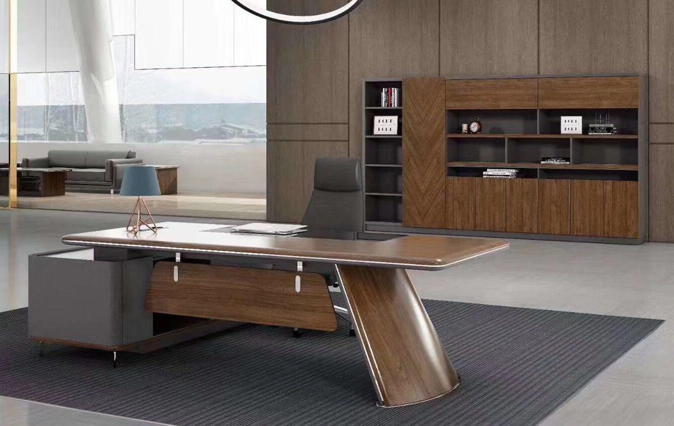 格诺瓦多功能油漆总裁办公桌简约时尚大气现代大班台单人老板主管