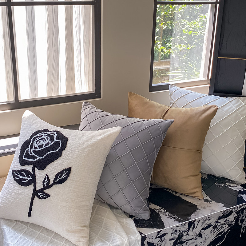 北欧ins风刺绣抱枕套格子客厅沙发靠枕床头靠垫摩洛哥民宿装饰枕,居家布艺,靠垫/抱枕,淘宝优惠券,粉丝福利购,淘宝优惠卷