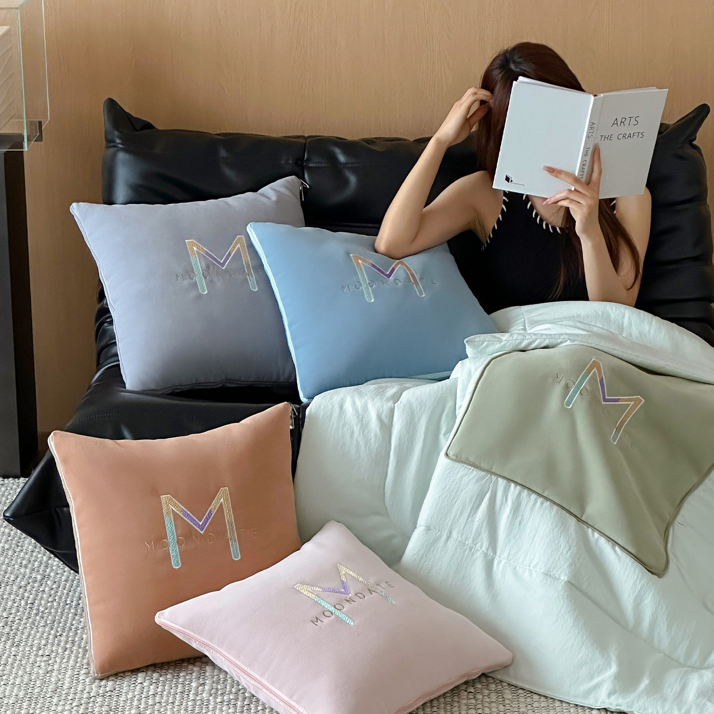 雪尼尔四季款抱枕被两用水洗棉抱枕被车用折叠午睡毯枕头被二合一