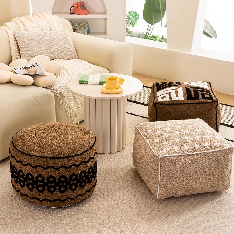 坐墩客厅榻榻米坐垫家用地上脚凳可拆洗懒人摩洛哥坐墩蒲团收纳袋