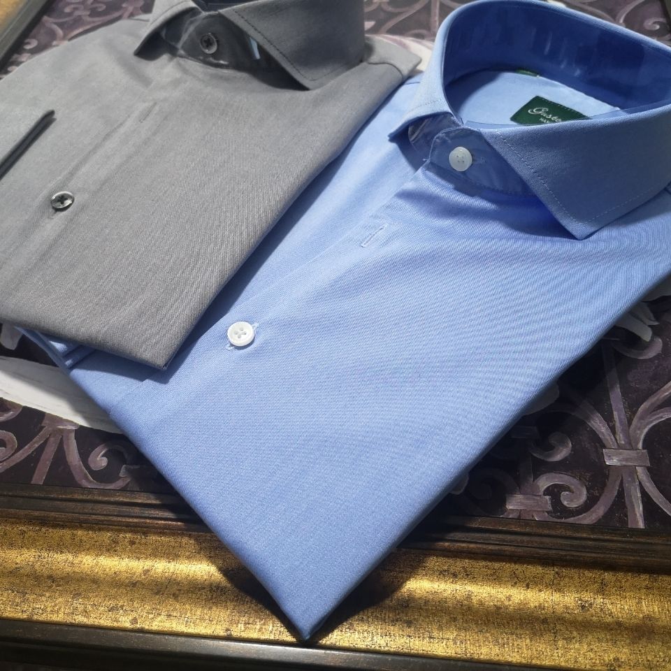 春夏新品温莎领抗皱垂性