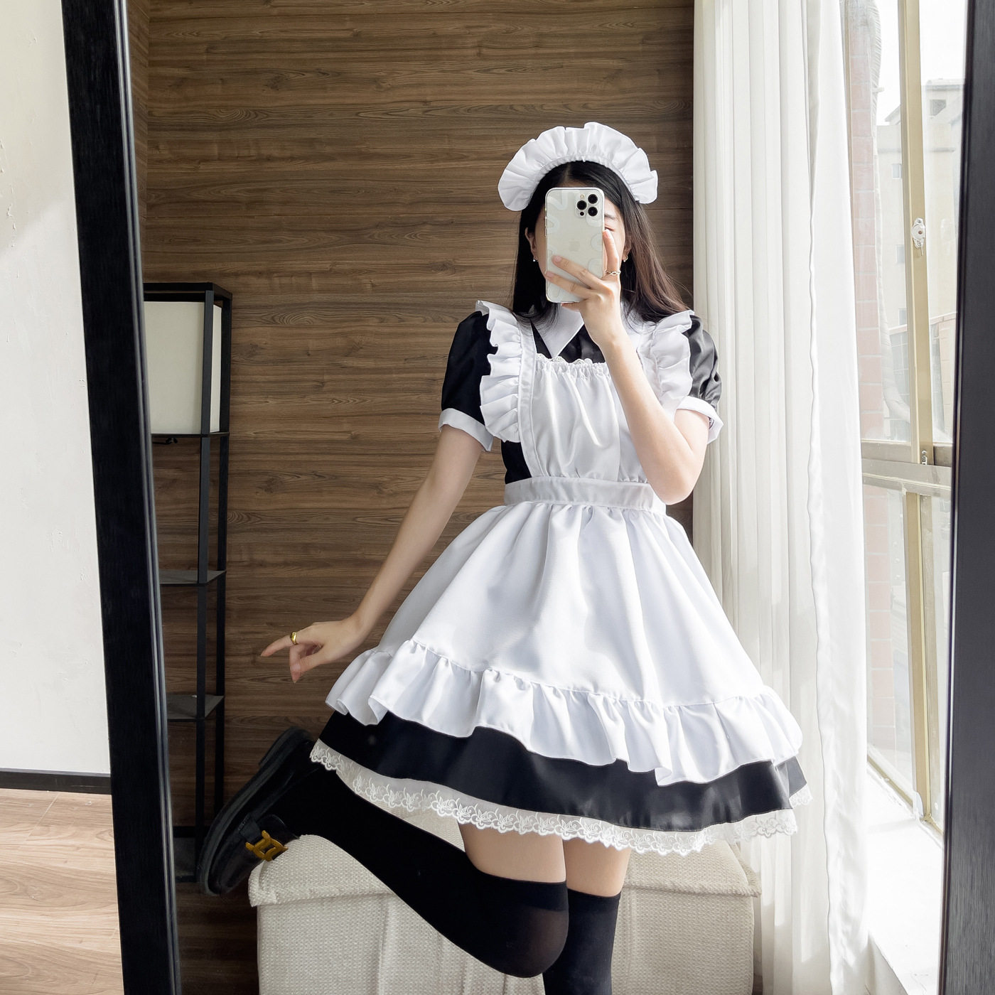 现货传统女佣cos女仆装伪娘英国管家cosplay日系制服 可爱连衣裙