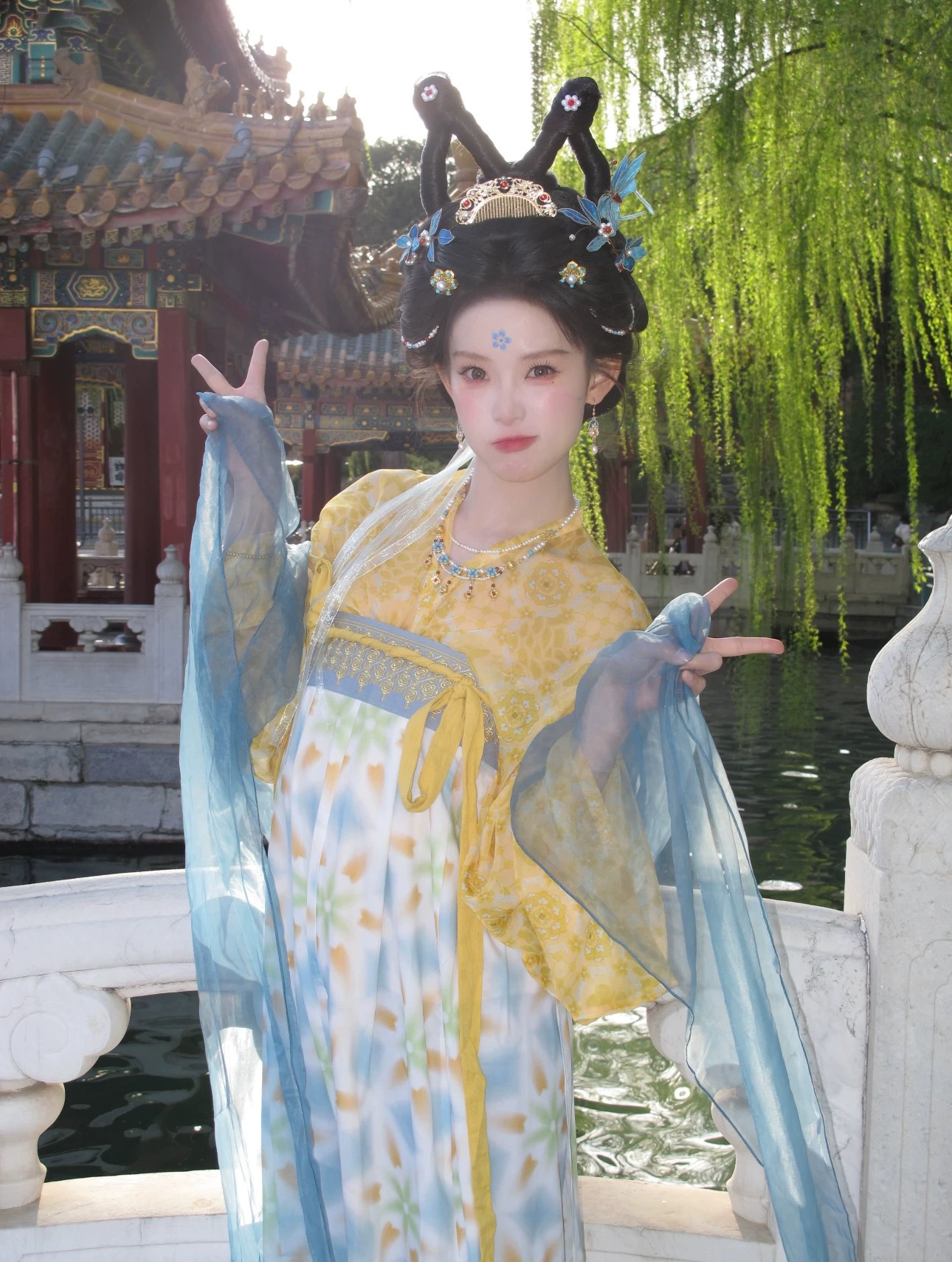 月桂唐制汉服套装披帛套装日常仙