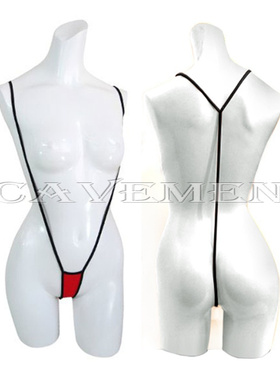 性感低腰V字背带连体女内裤透明外拍温泉露出T裤连身女丁字裤