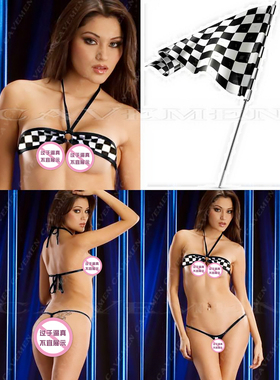 Micro bikini超小比基尼可爱性感三点式赛车女郎温泉游泳衣泳装女