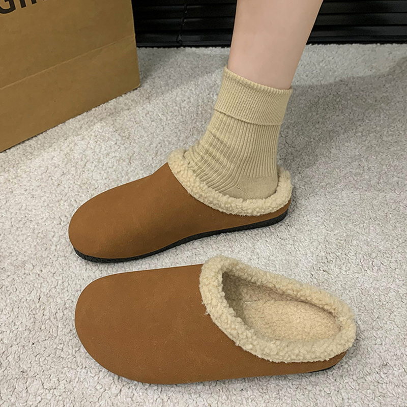 勃肯鞋包头毛毛拖鞋外穿2025新款加平底孕妇拖鞋1201k