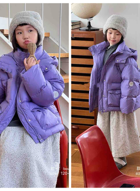 58016菲凡家带帽羽绒服童装冬款女童保暖服装中大童