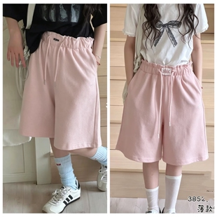 3852爱家针织裤童装夏款女童薄款短裤中大童