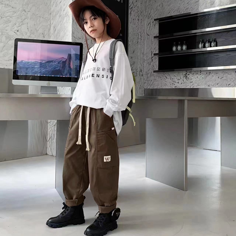 7705/8805工装裤童装秋款男女童休闲裤长裤中大童