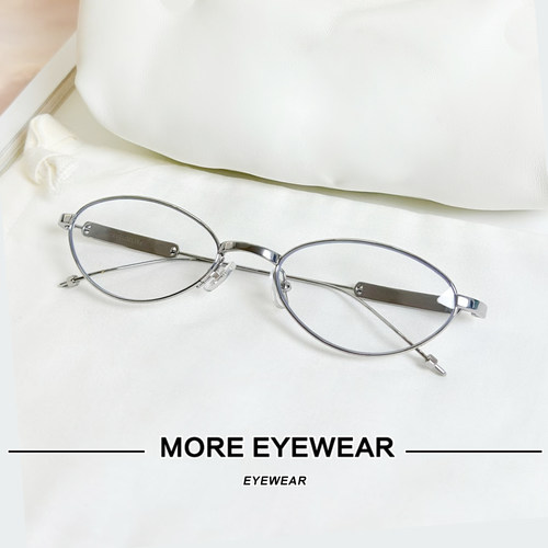 2025新品GM联名款银色椭圆眼镜架