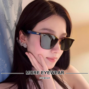 LOLOU ALMA 黑色百搭太阳镜男配度数 GM方框墨镜女GENT 卢昱晓同款