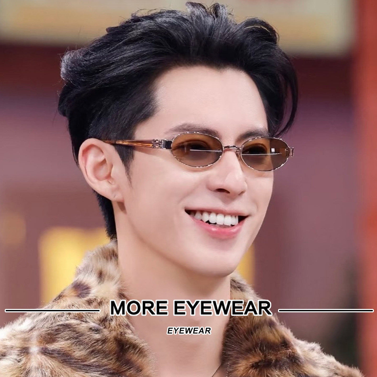 王鹤棣同款GM墨镜男CALI复古茶色椭圆形老钱风金属太阳镜女高级感