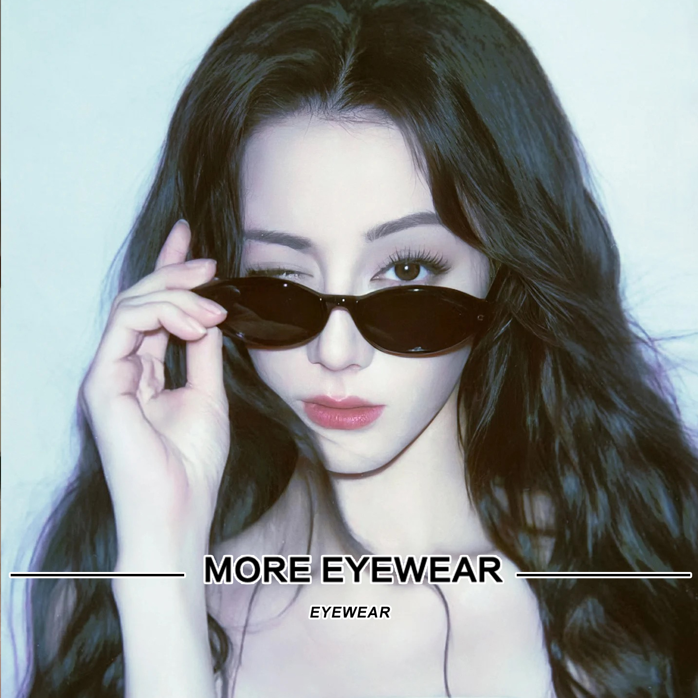 2025新款椭圆形猫眼墨镜女迪丽热巴胶片同款高级感街拍防嗮太阳镜