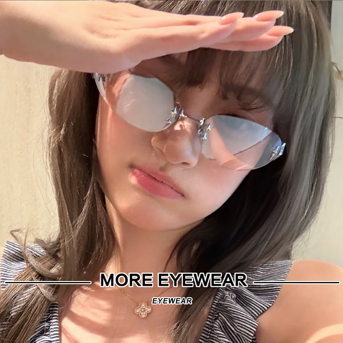 2024新款GM墨镜纯钛无框太阳眼镜